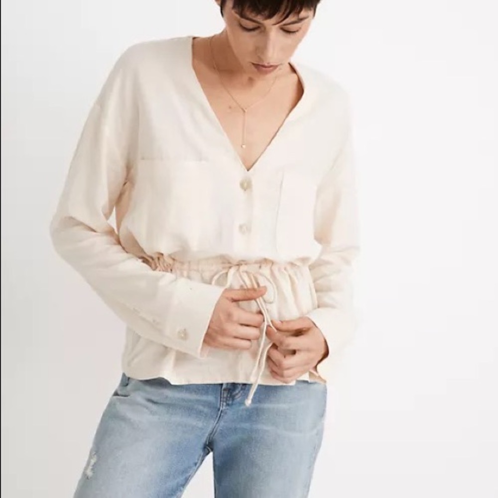 Madewell Linen Top - Cream